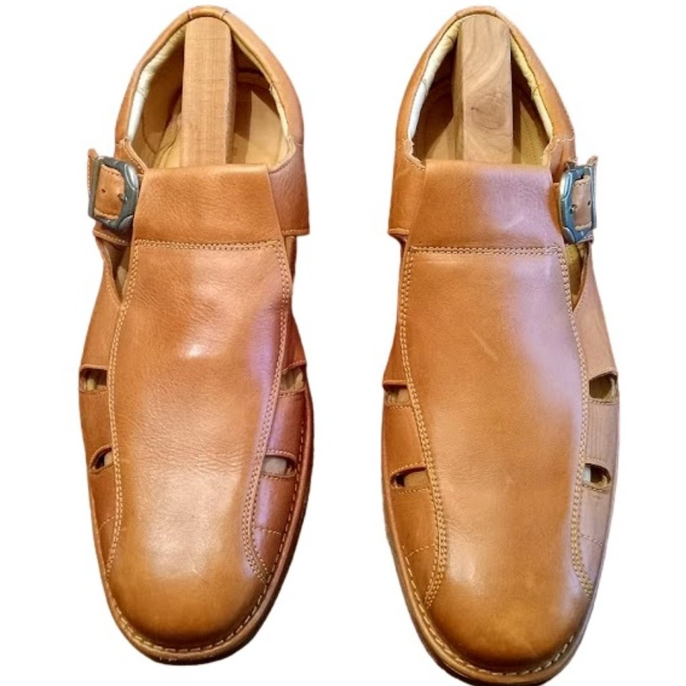 EUC | Sandro Moscoloni | Tan Leather Shoe Sandal | Size 13D - Picture 2 of 16